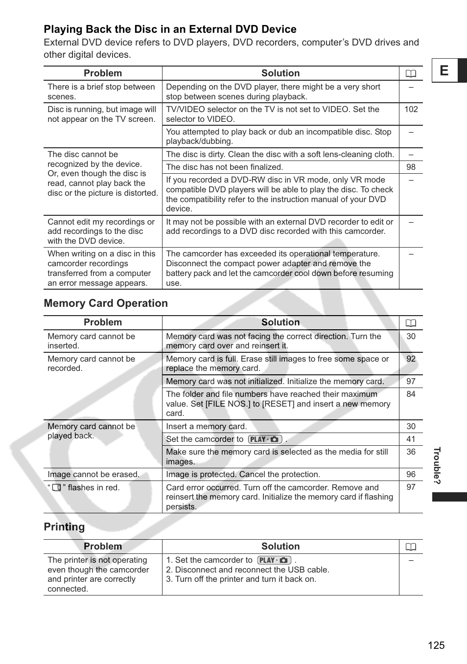 Playing back the disc in an external dvd device | Canon DC 40 User Manual | Page 125 / 144