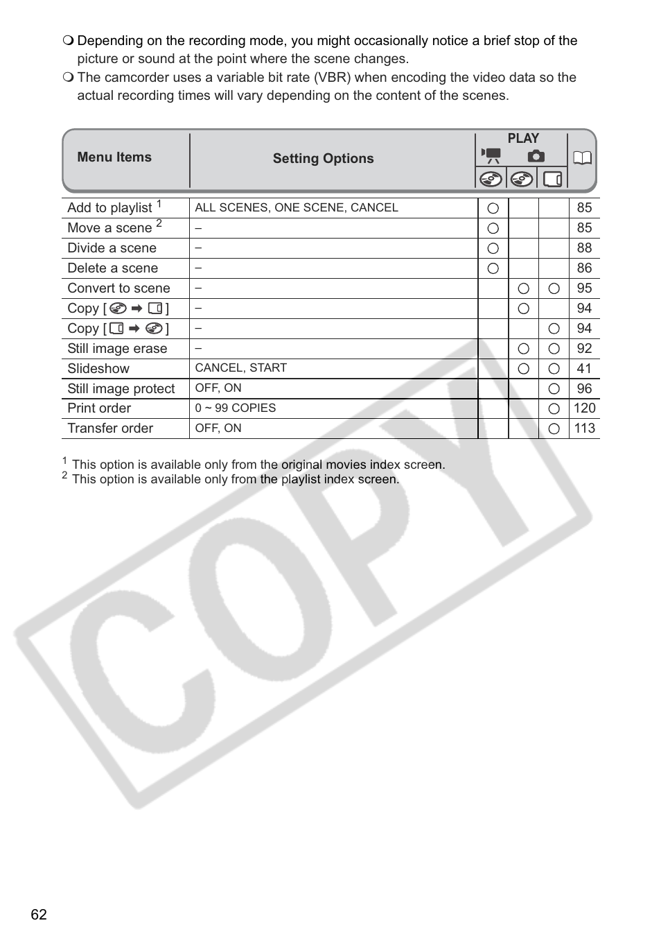Canon DC 40 User Manual | Page 62 / 144