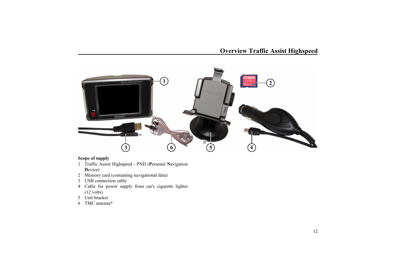 Overview traffic assist highspeed | Becker TRAFFIC ASSIST HIGHSPEED 7934 User Manual | Page 13 / 85