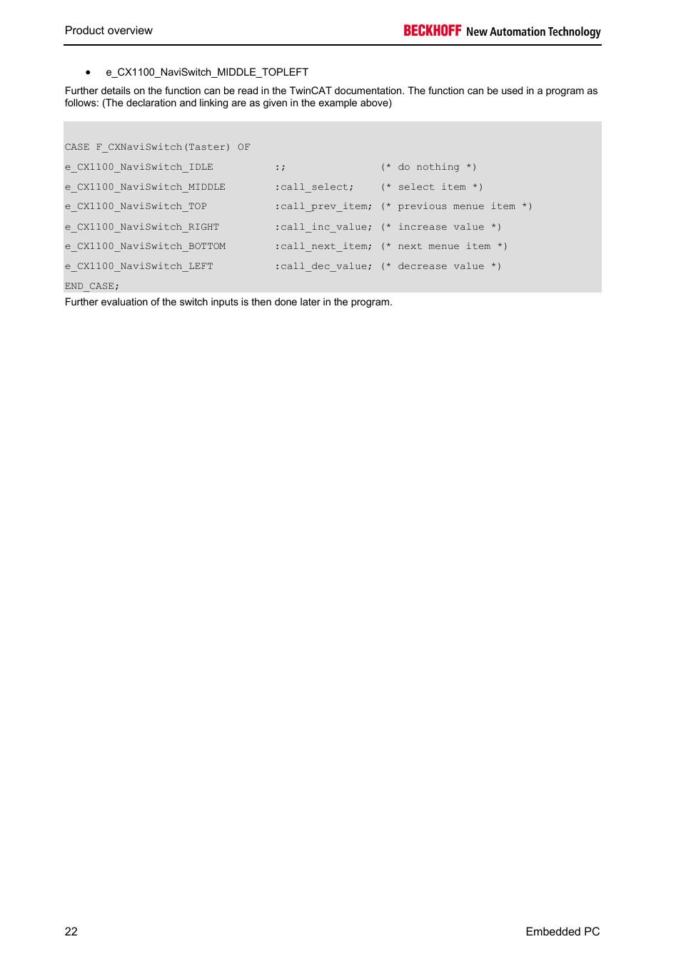 BECKHOFF CX1100-000x User Manual | Page 24 / 66