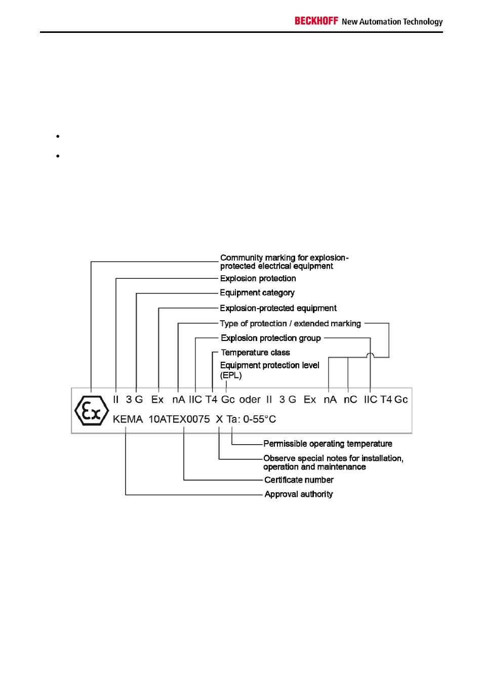 2 components from beckhoff, 3 marking of equipment | BECKHOFF CX50x0 User Manual | Page 14 / 19