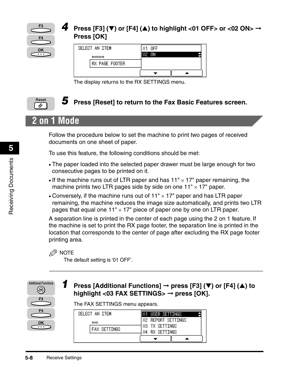2 on 1 mode, 2 on 1 mode -8 | Canon IMAGERUNNER 2010F User Manual | Page 161 / 382