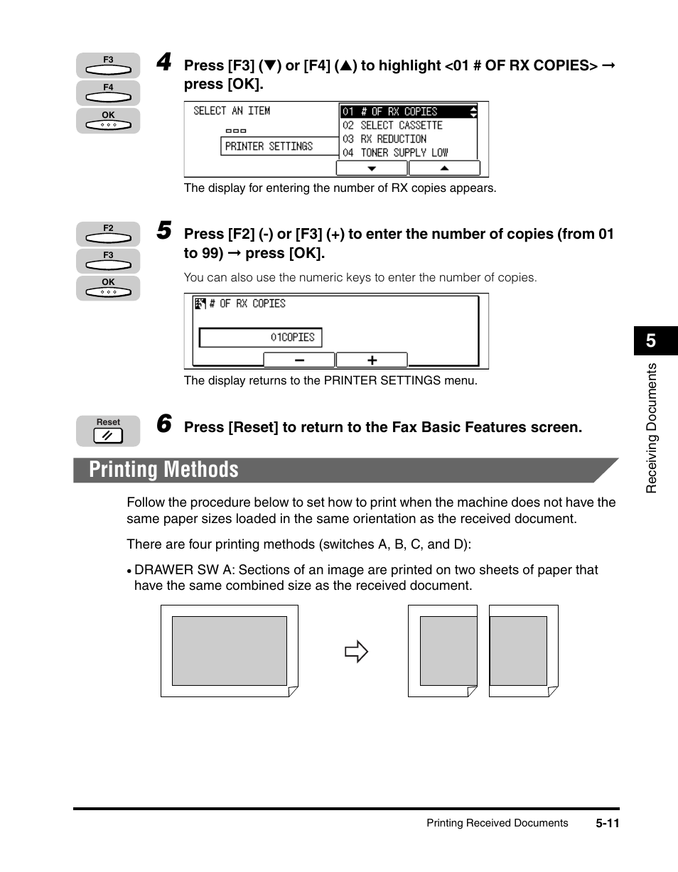 Printing methods, Printing methods -11 | Canon IMAGERUNNER 2010F User Manual | Page 164 / 382