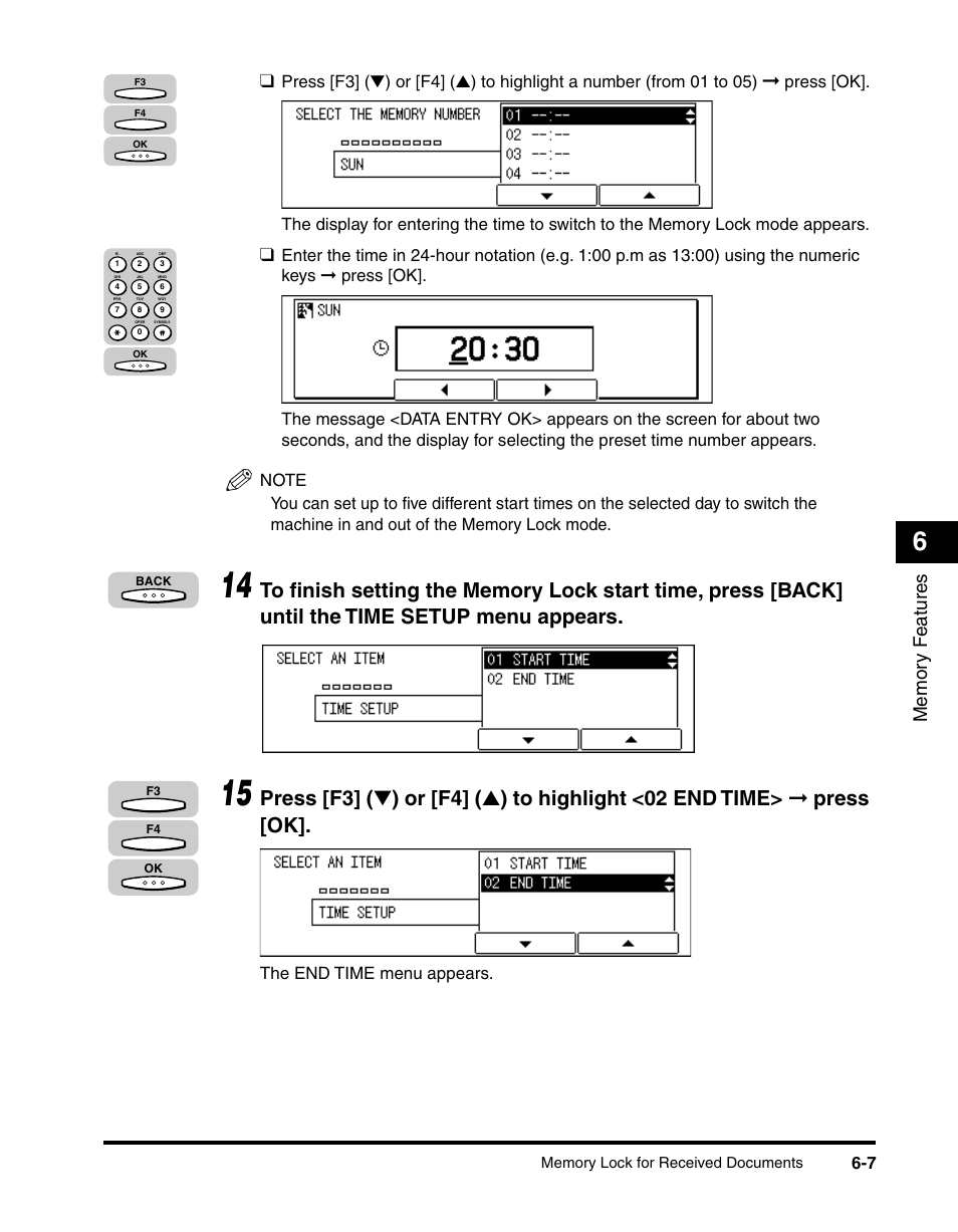 The end time menu appears | Canon IMAGERUNNER 2010F User Manual | Page 192 / 382