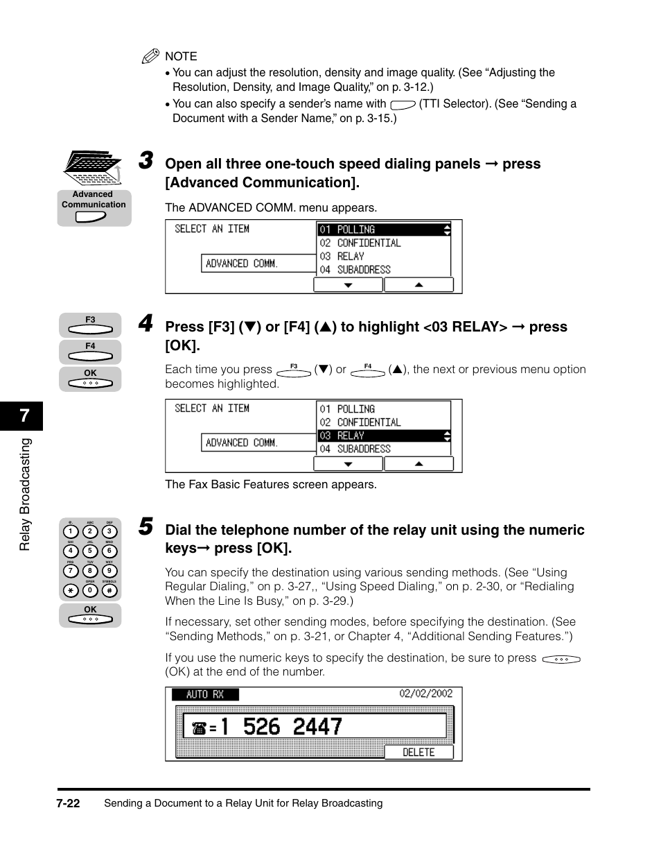 Rela y broadcasting | Canon IMAGERUNNER 2010F User Manual | Page 229 / 382
