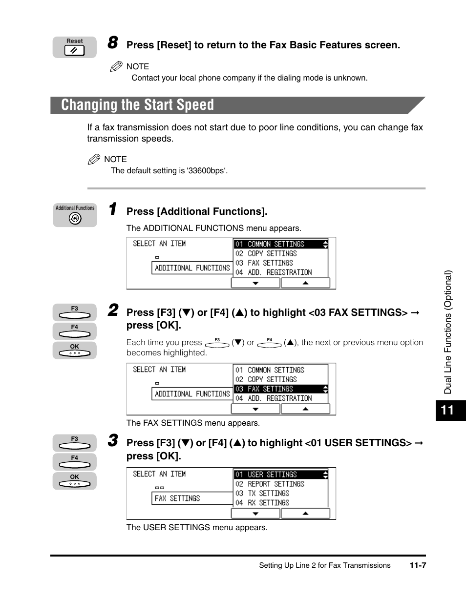 Changing the start speed, Changing the start speed -7 | Canon IMAGERUNNER 2010F User Manual | Page 312 / 382