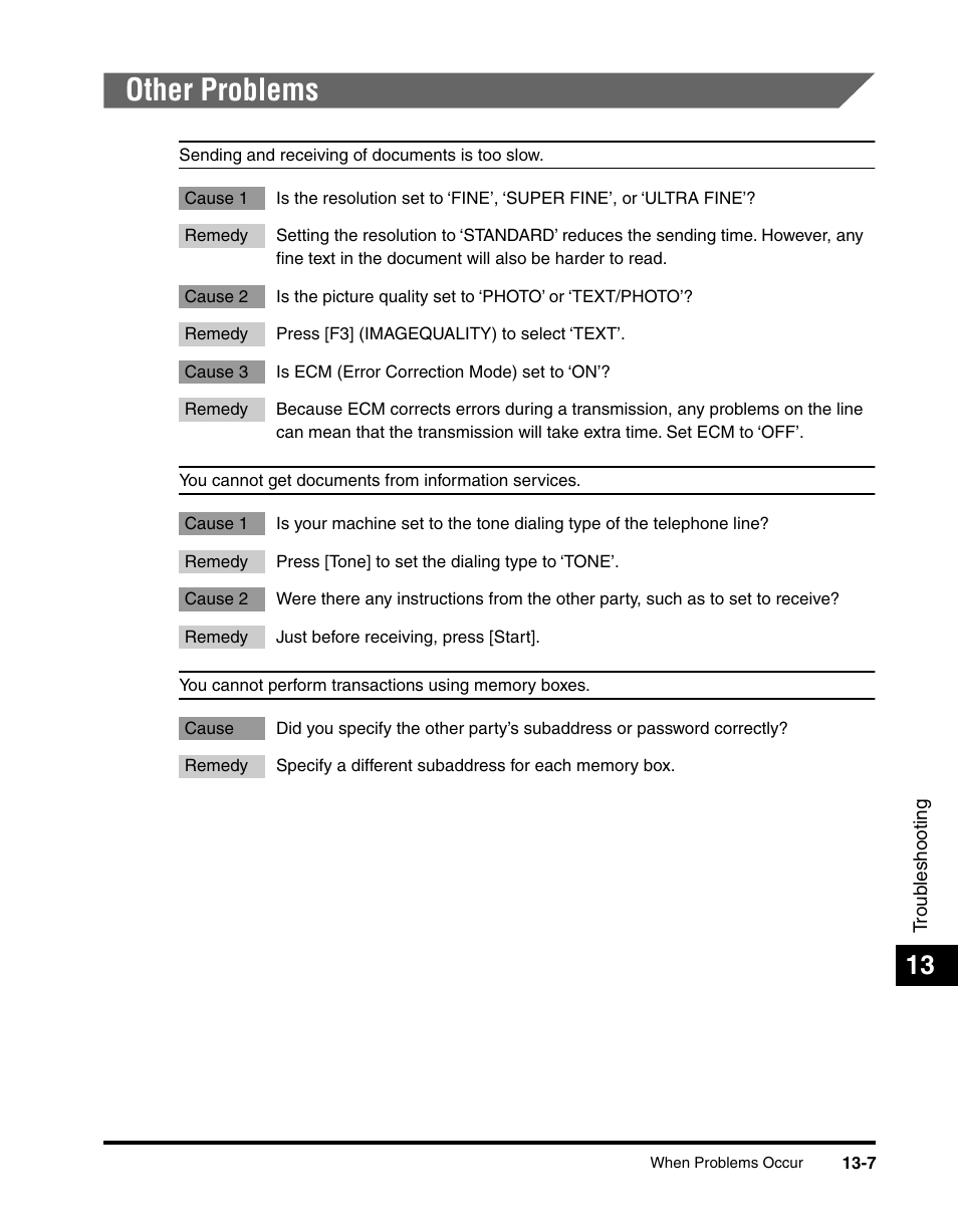 Other problems, Other problems -7 | Canon IMAGERUNNER 2010F User Manual | Page 344 / 382