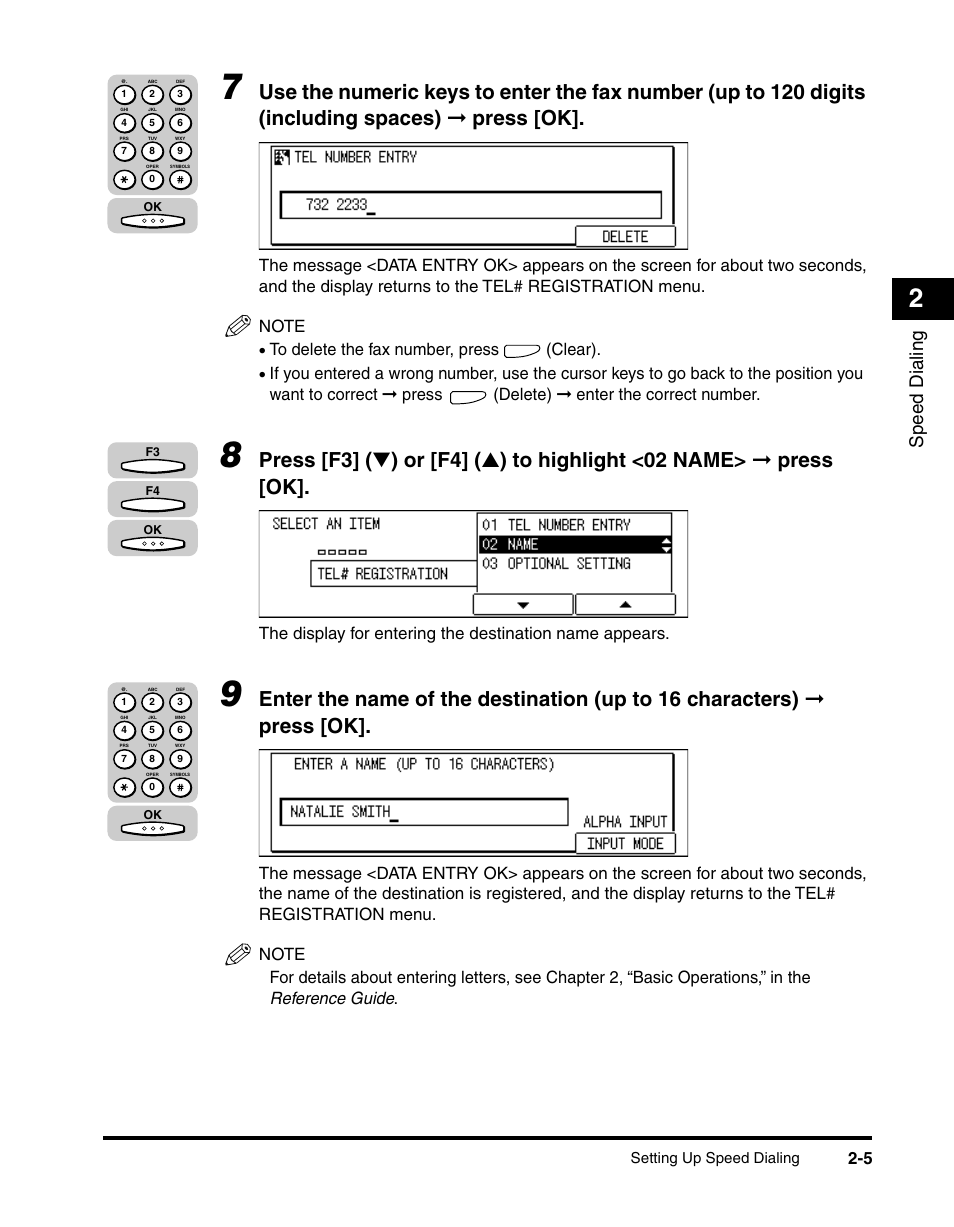 Speed dialing | Canon IMAGERUNNER 2010F User Manual | Page 50 / 382