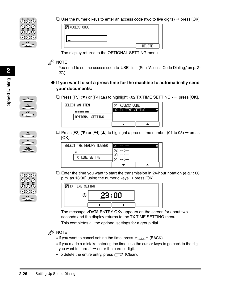 Speed dialing, Setting up speed dialing | Canon IMAGERUNNER 2010F User Manual | Page 71 / 382