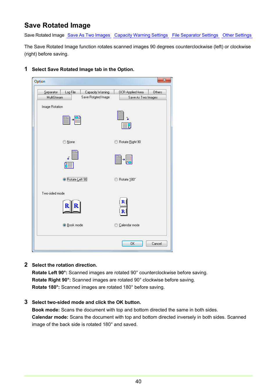 Save rotated image | Canon CAPTUREPERFECT 3.1 User Manual | Page 40 / 85
