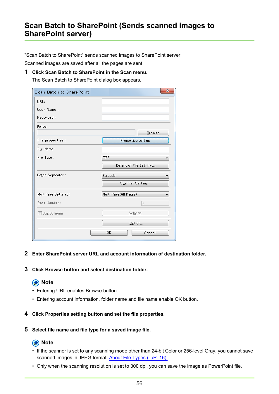 Server), P. 56), Og box | Oint | Canon CAPTUREPERFECT 3.1 User Manual | Page 56 / 85