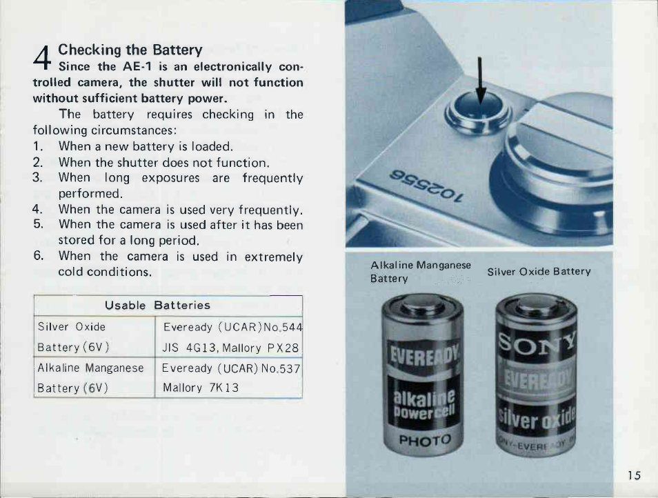 Canon AE-1 User Manual | Page 15 / 138