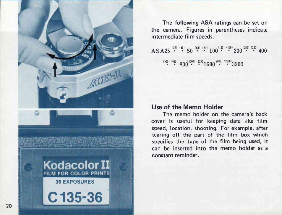 Canon AE-1 User Manual | Page 20 / 138
