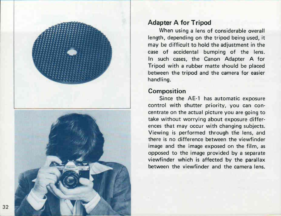 Canon AE-1 User Manual | Page 32 / 138