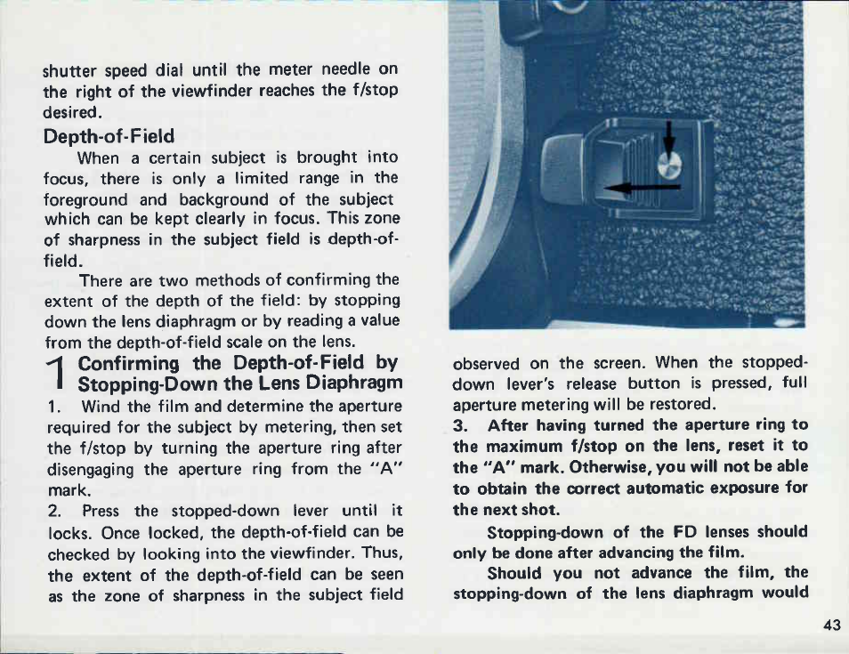 Canon AE-1 User Manual | Page 43 / 138