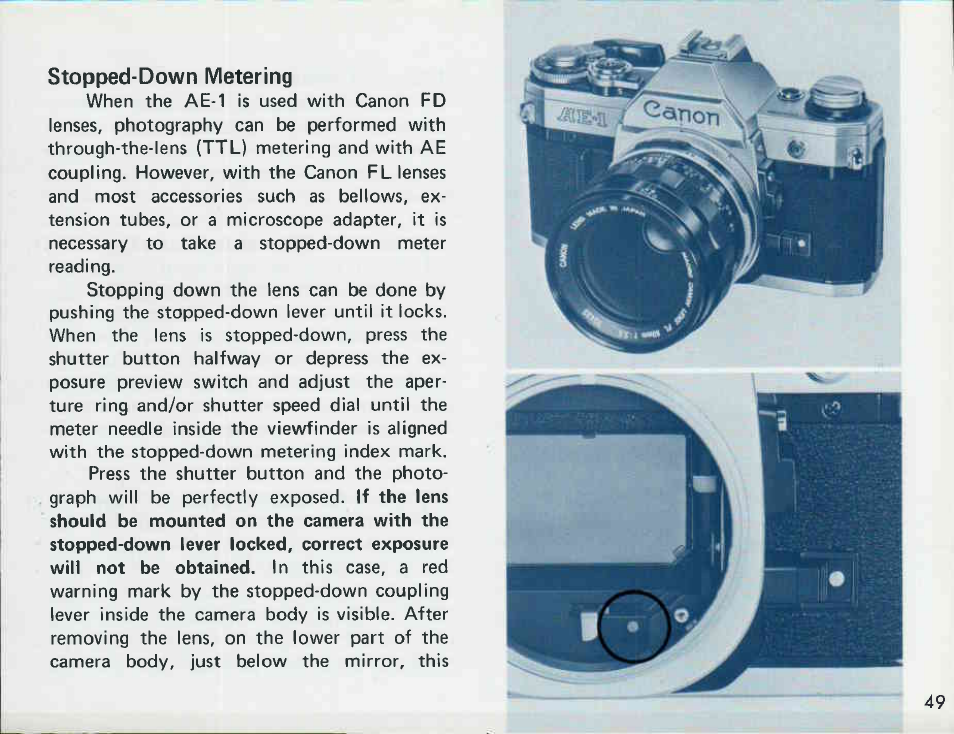 Canon AE-1 User Manual | Page 49 / 138