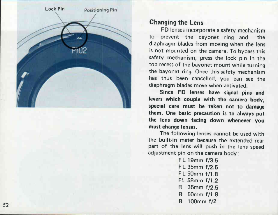 Angle finder a2 and b, Magnifier s | Canon AE-1 User Manual | Page 52 / 138