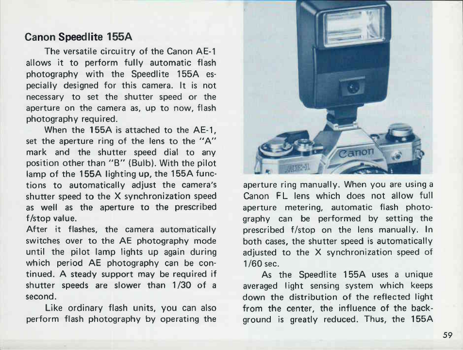 Releasing the shutter, Rewinding the film | Canon AE-1 User Manual | Page 59 / 138