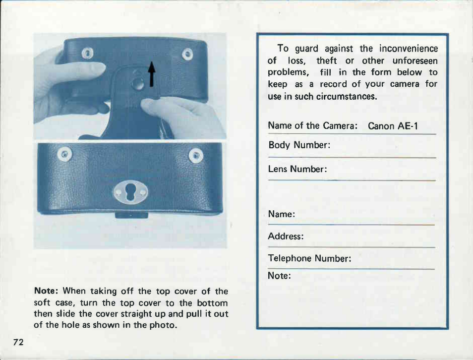 Canon AE-1 User Manual | Page 72 / 138