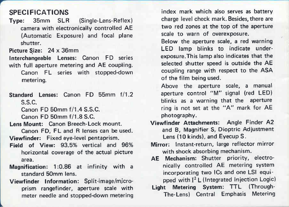 Photography with the canon power winder a, I^gp | Canon AE-1 User Manual | Page 8 / 138