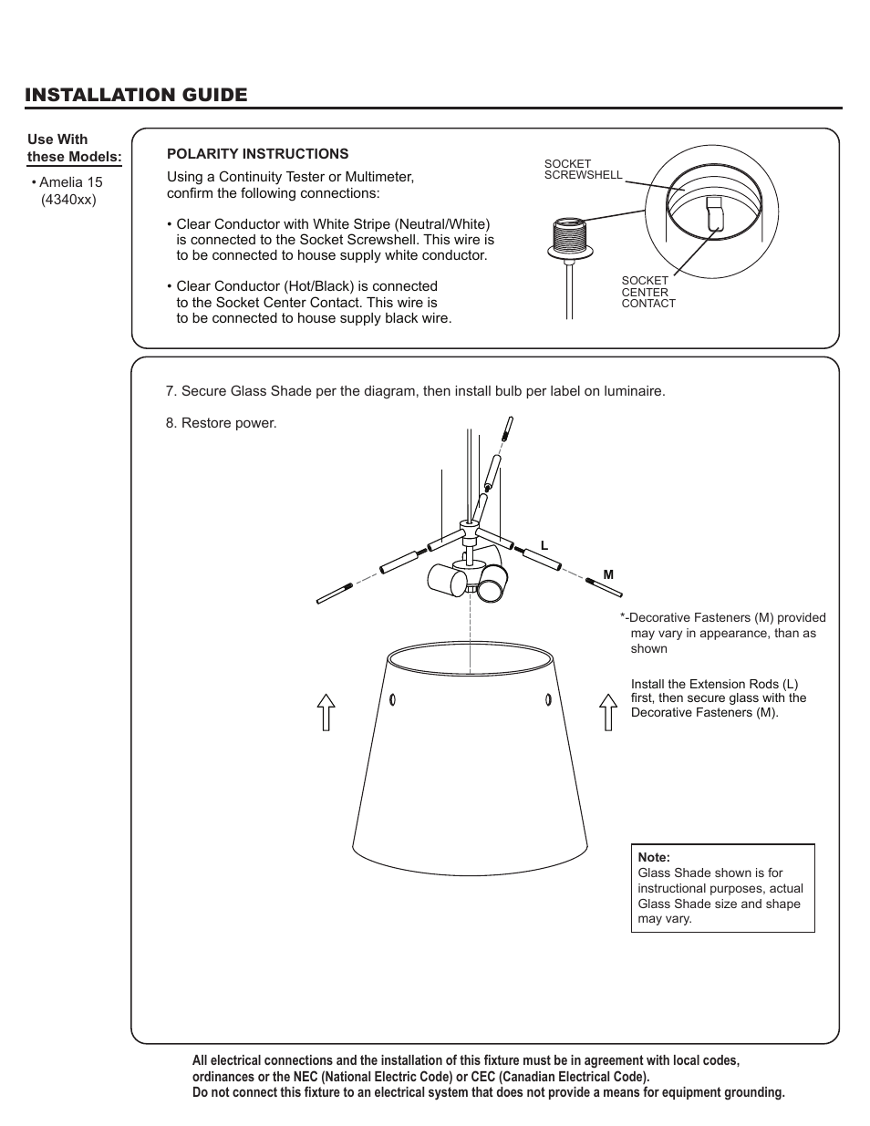 1kv.98_back, rev1, Installation guide | Besa Lighting Amelia 12 / 15 / 18 (120V Pendants) User Manual | Page 4 / 6