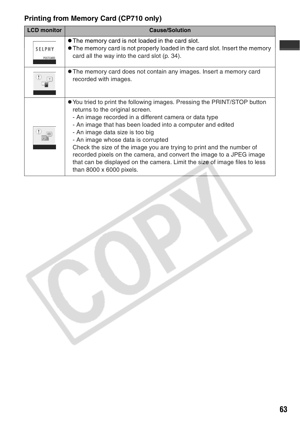 Canon CP710 User Manual | Page 65 / 69