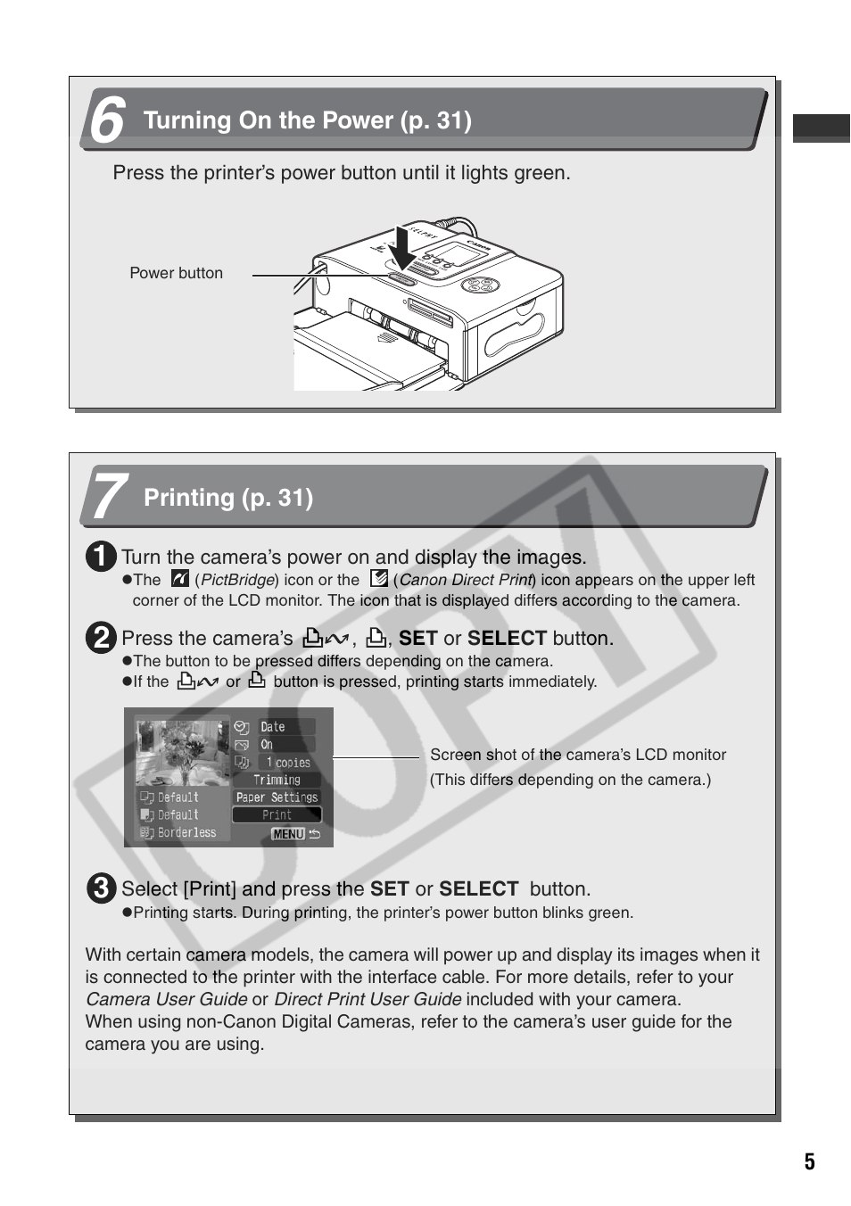 Canon CP710 User Manual | Page 7 / 69