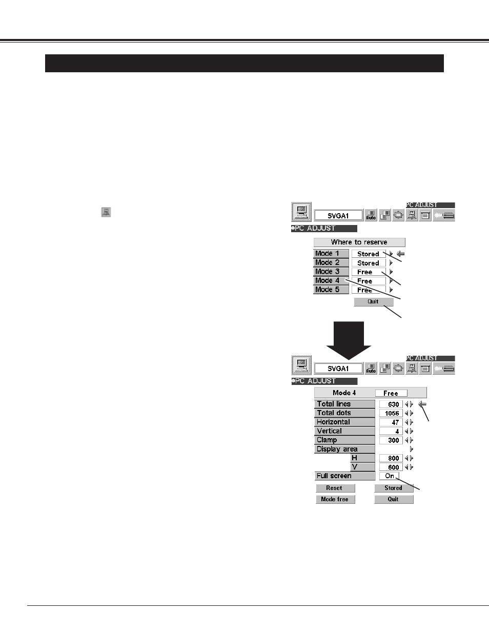 Pc adjustment | Canon LV-7320U User Manual | Page 24 / 40