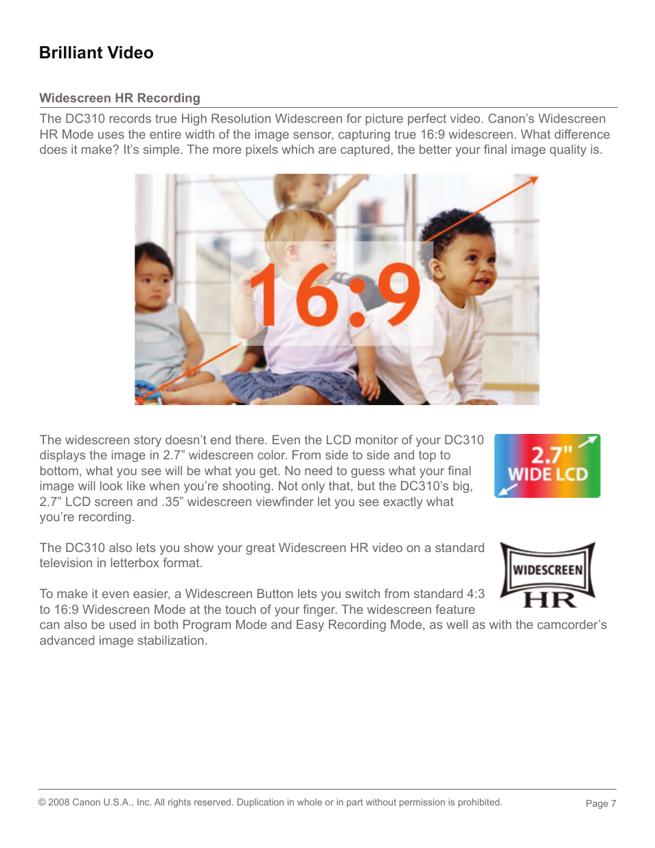 Brilliant video | Canon 2694B001 User Manual | Page 7 / 18