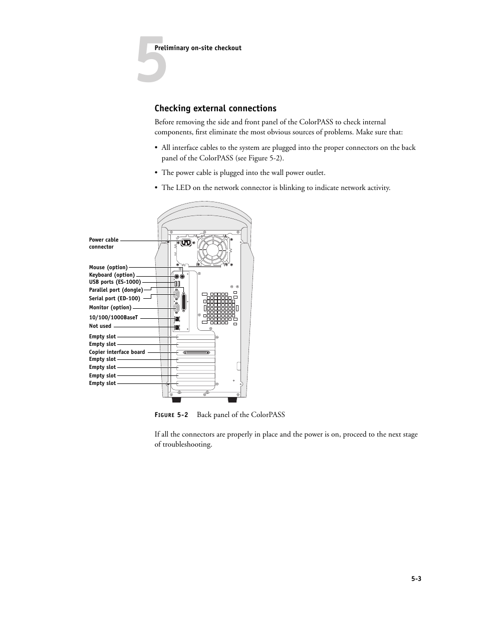 Checking external connections | Canon COLORPASS-Z6000 PS-NX6000 User Manual | Page 109 / 144