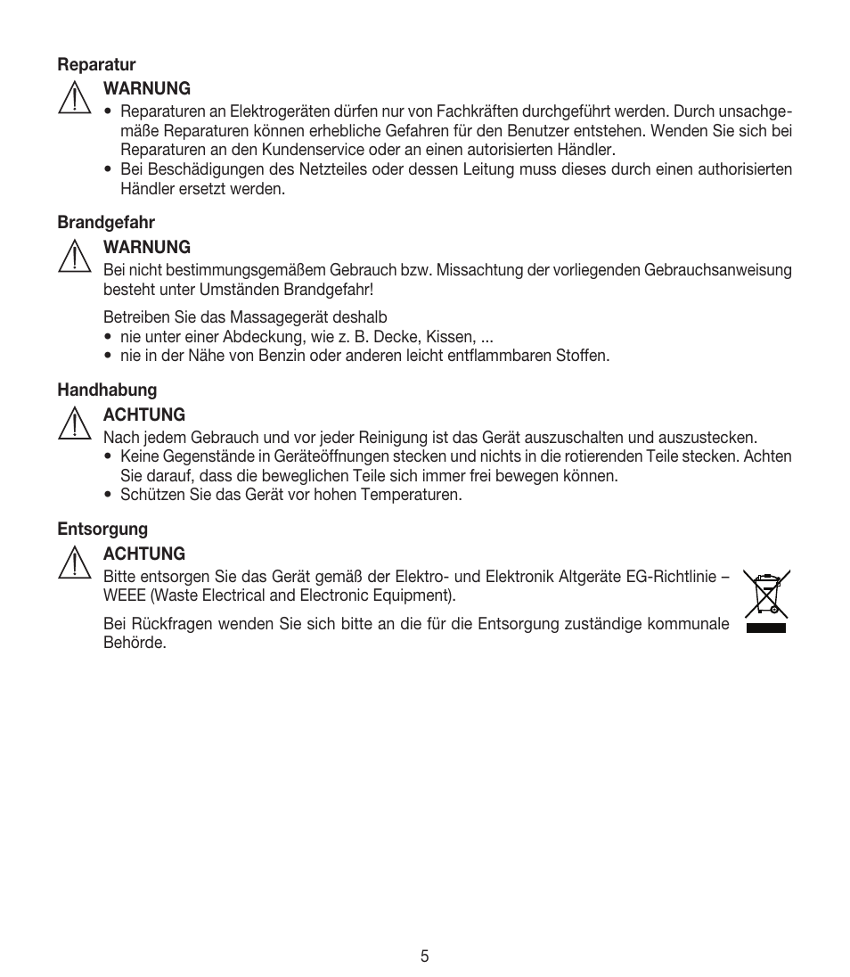 Beurer CM 50 User Manual | Page 5 / 48