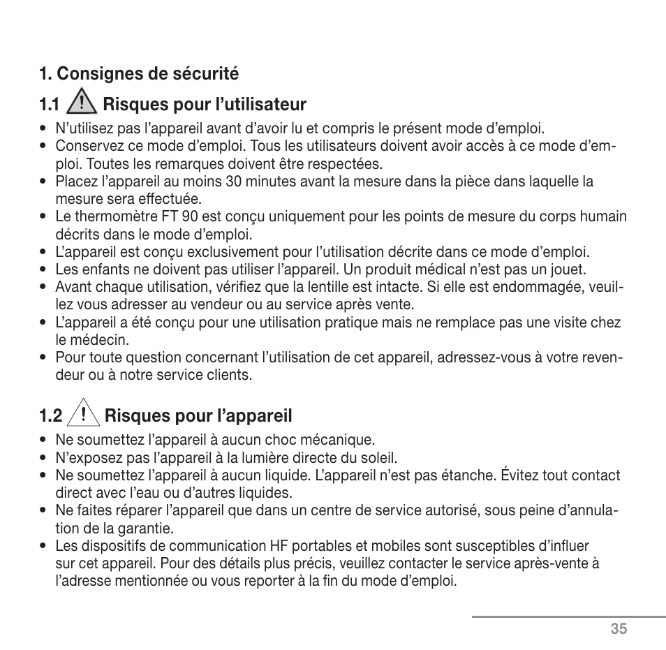 Beurer FT 90 User Manual | Page 35 / 144