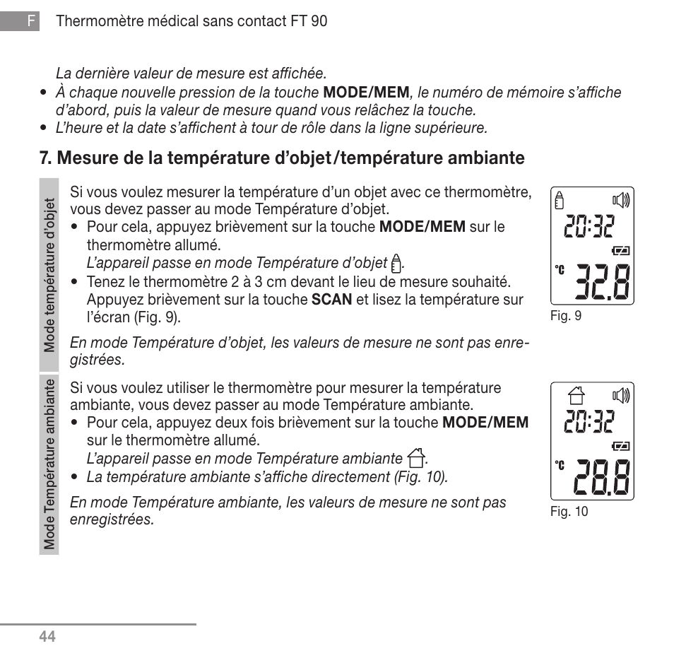 Beurer FT 90 User Manual | Page 44 / 144