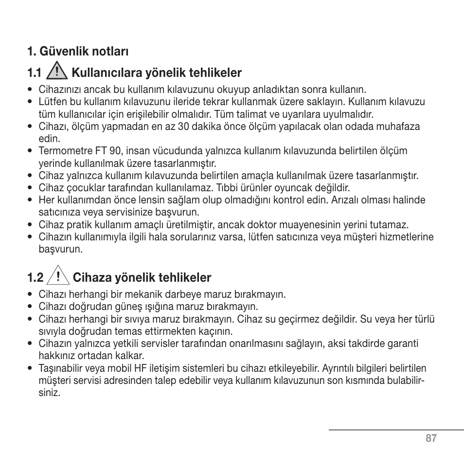 Beurer FT 90 User Manual | Page 87 / 144