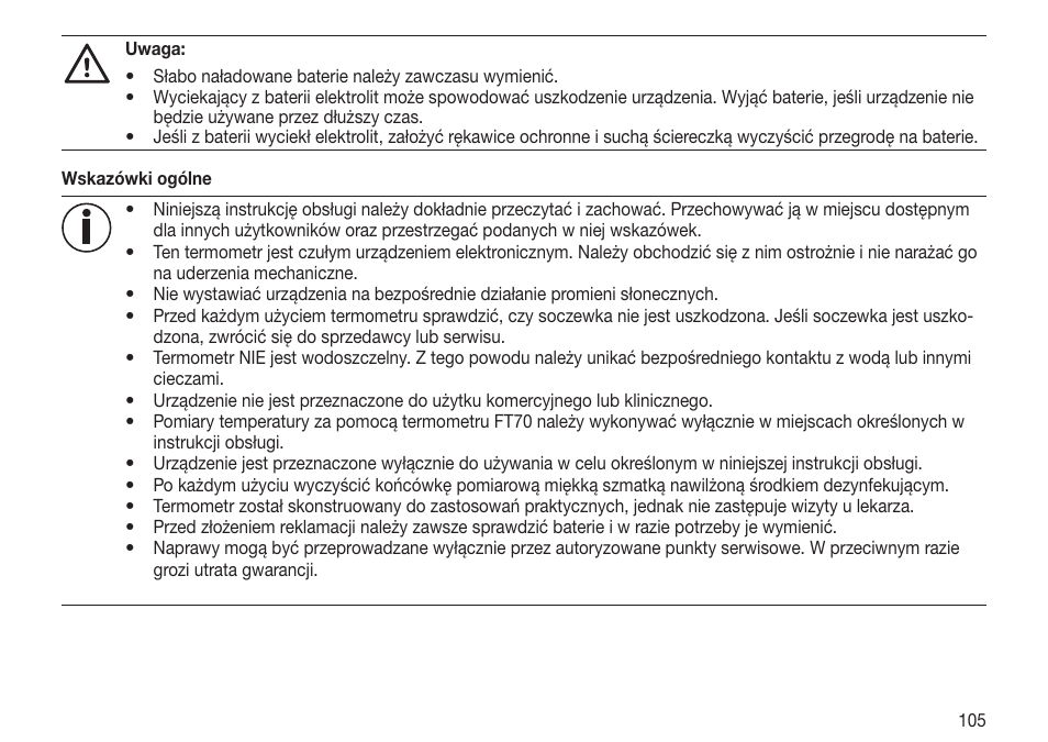 Beurer FT 70 User Manual | Page 105 / 120