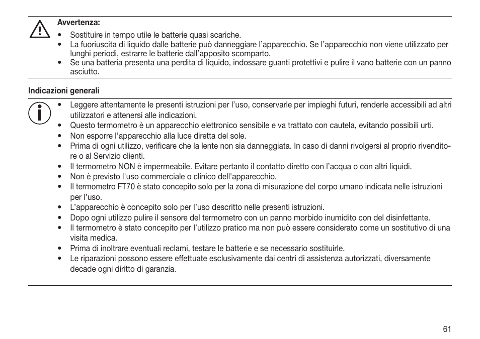 Beurer FT 70 User Manual | Page 61 / 120