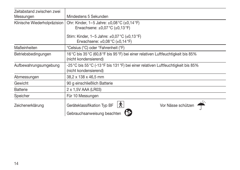 Beurer FT 65 User Manual | Page 14 / 112