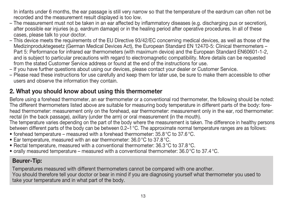 Beurer FT 55 User Manual | Page 13 / 88