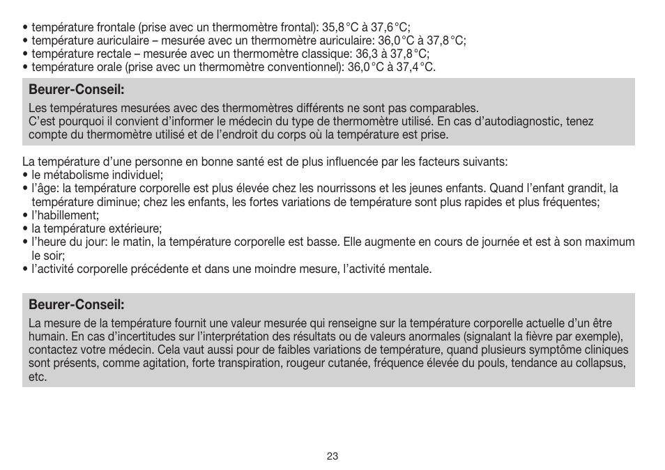 Beurer FT 55 User Manual | Page 23 / 88