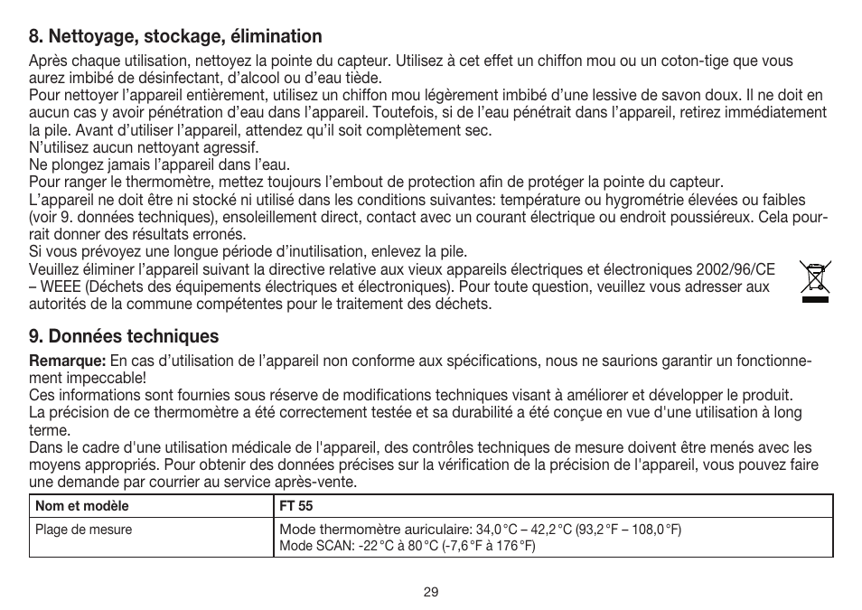 Beurer FT 55 User Manual | Page 29 / 88