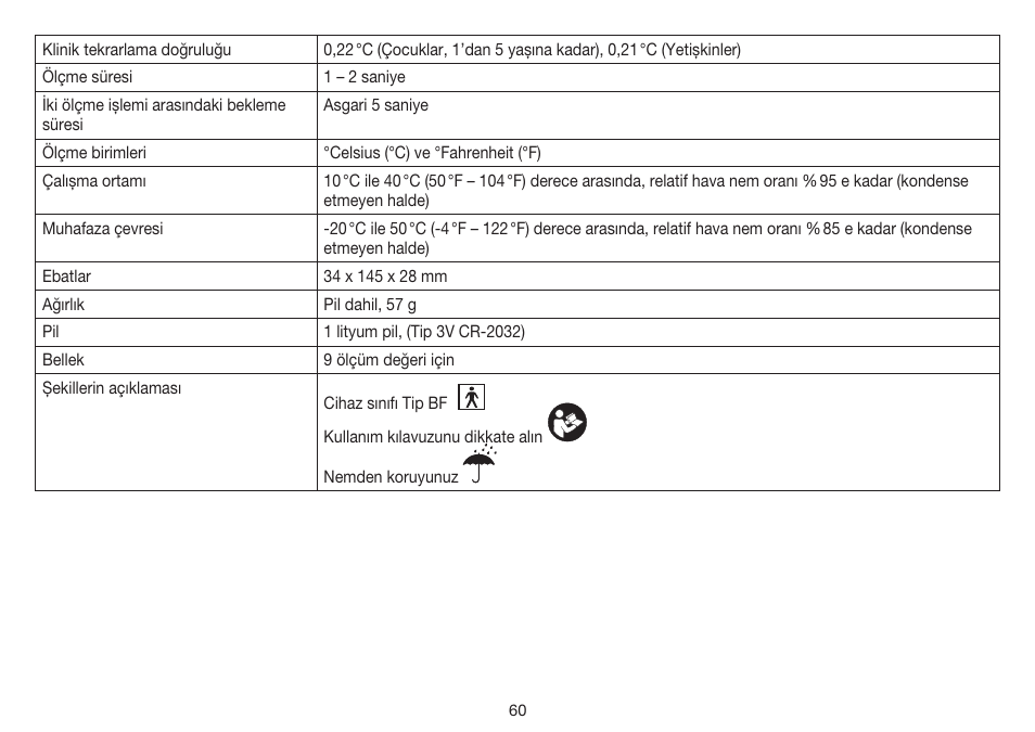 Beurer FT 55 User Manual | Page 60 / 88