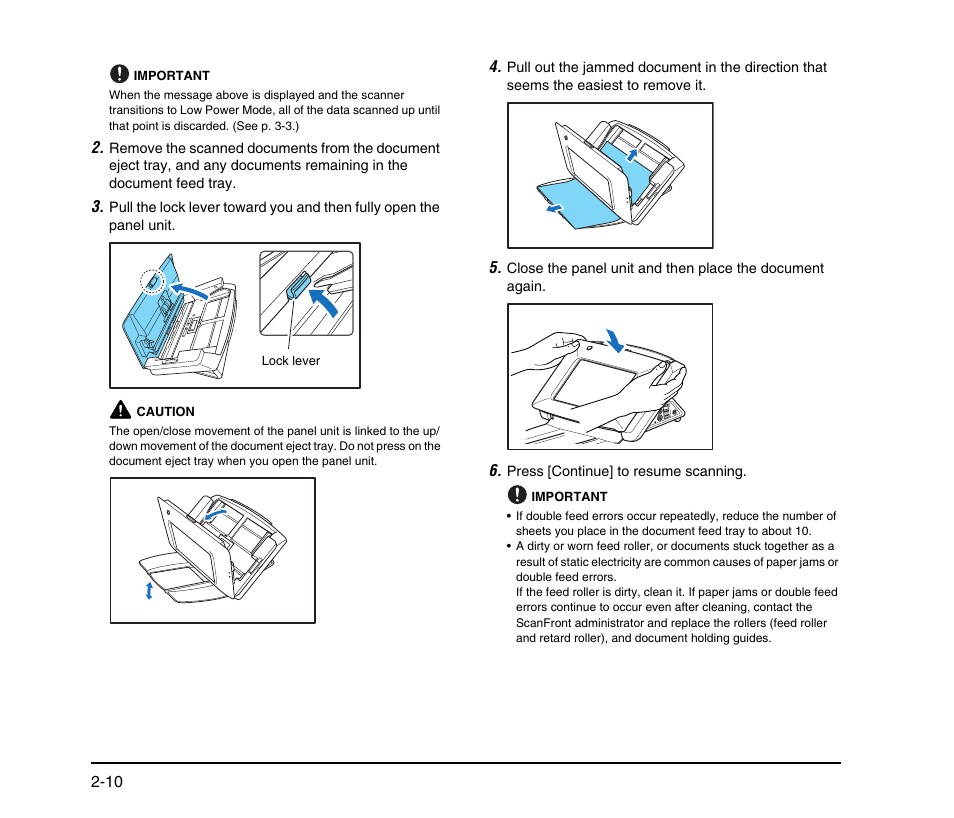 L unit. (see p. 2-10.), Maintenance. (see p. 2-10.) | Canon SCANFRONT M11058 User Manual | Page 28 / 88
