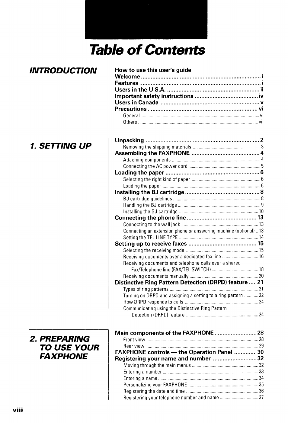 Canon B550 User Manual | Page 10 / 136
