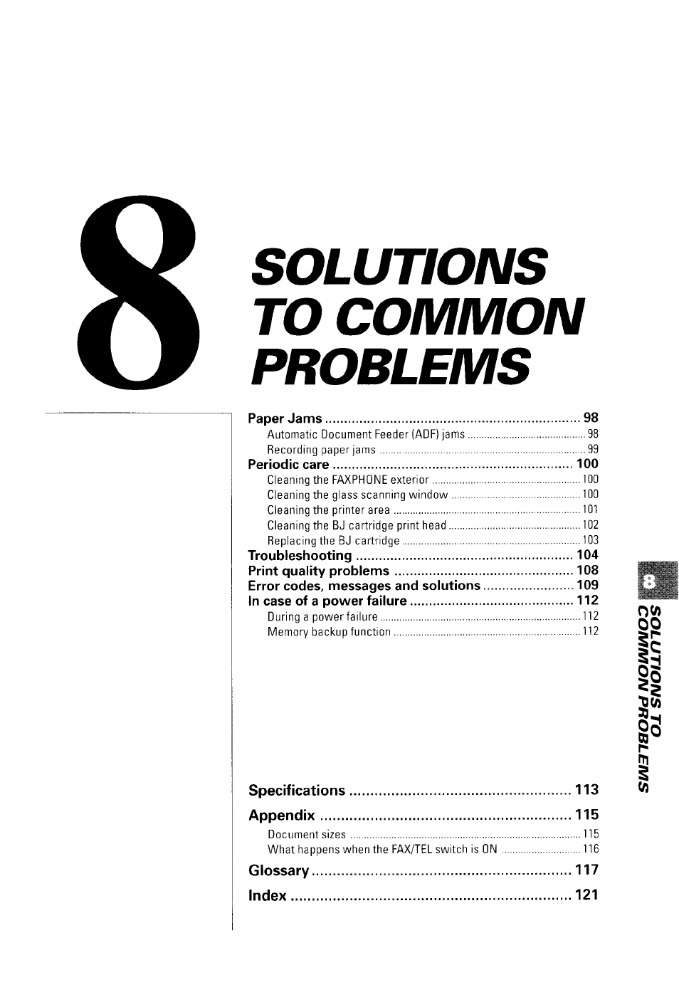 Solutions to common problems | Canon B550 User Manual | Page 109 / 136