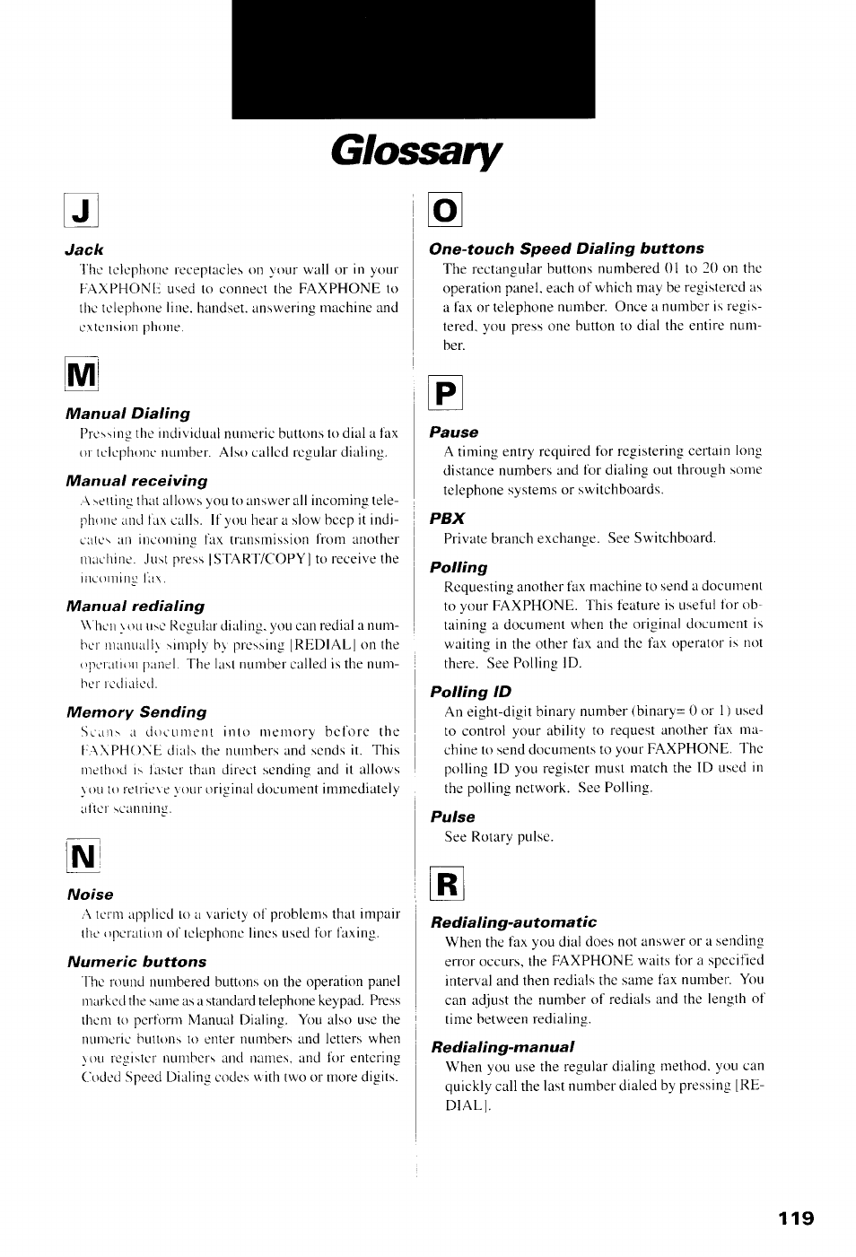 Glossary | Canon B550 User Manual | Page 131 / 136