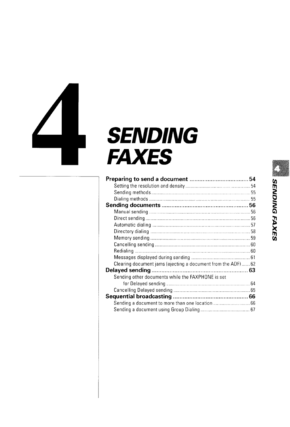 Sending faxes | Canon B550 User Manual | Page 65 / 136