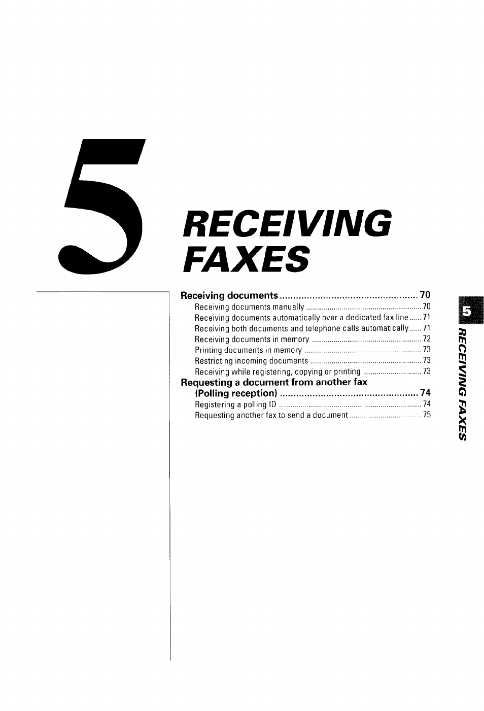 Receiving faxes | Canon B550 User Manual | Page 81 / 136