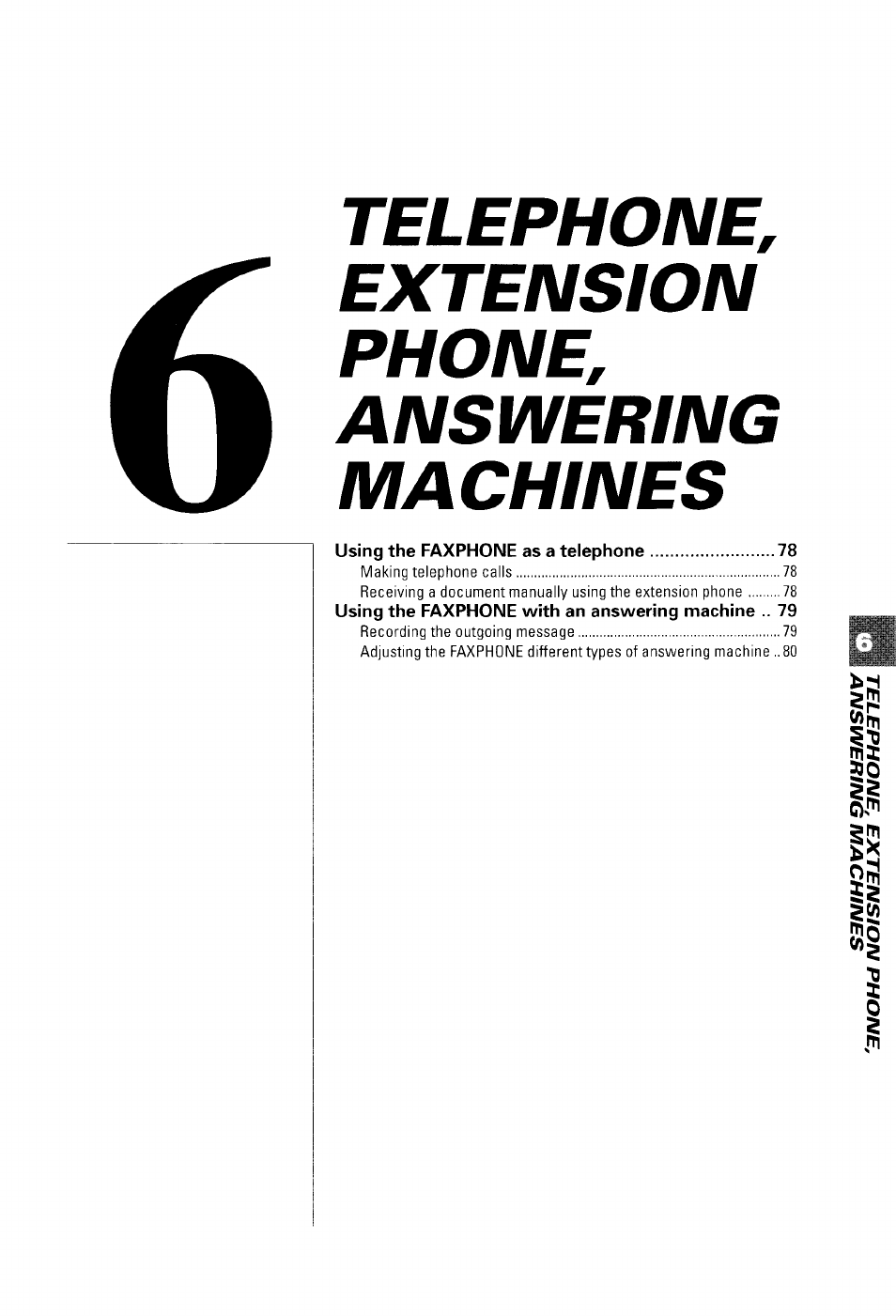 Telephone, extension phone, answering machines | Canon B550 User Manual | Page 89 / 136