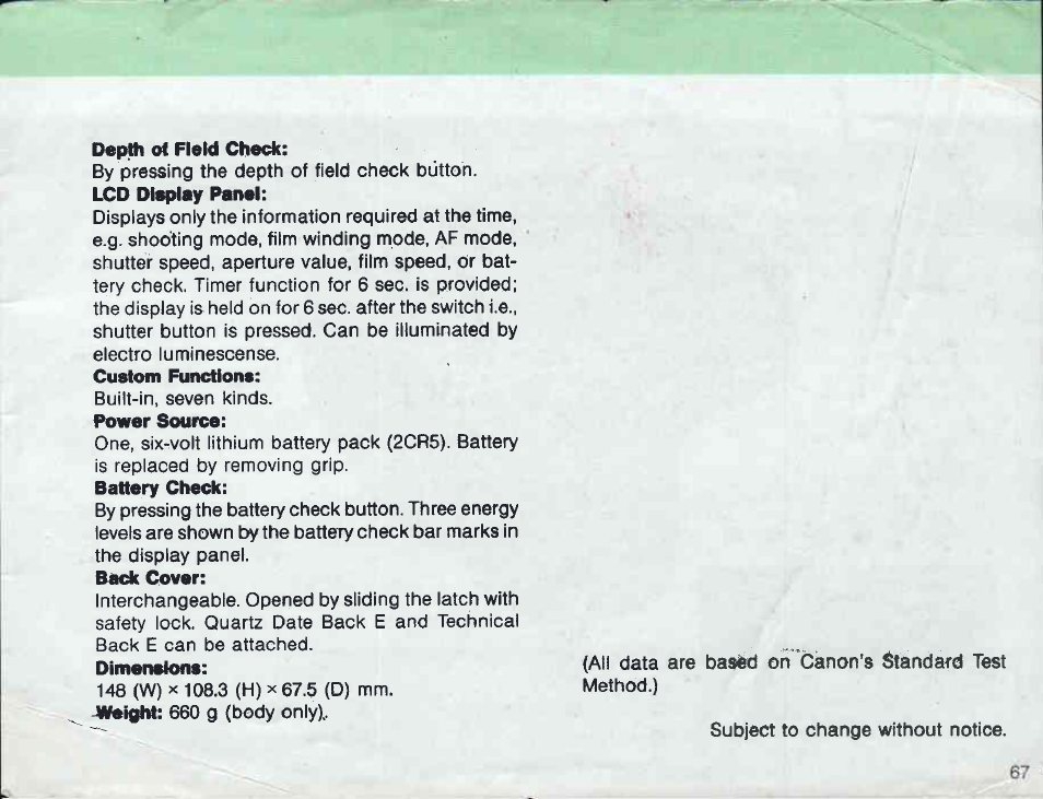 Canon EOS 600 User Manual | Page 6 / 114