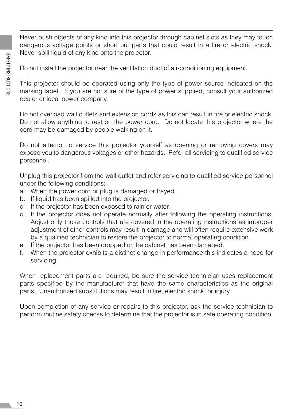 Canon REALiS X700 User Manual | Page 10 / 141